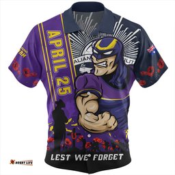Amazing Aussie Melbourne Storm Anzac Day Lest We Forget Strong Fighting Spirit Hawaiian Shirt