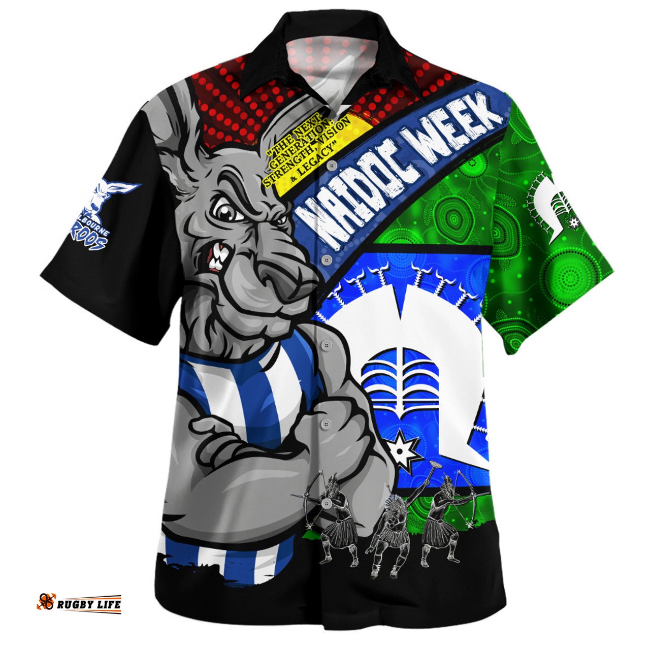 Amazing Aussie North Melbourne NAIDOC Week Pride Edition Hawaiian Shirt