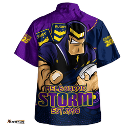 Amazing Aussie Melbourne Storm Battle For Glory Rugby Finals Edition Hawaiian Shirt
