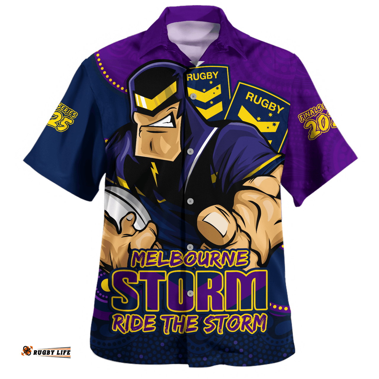 Amazing Aussie Melbourne Storm Battle For Glory Rugby Finals Edition Hawaiian Shirt
