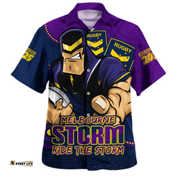 Amazing Aussie Melbourne Storm Battle For Glory Rugby Finals Edition Hawaiian Shirt
