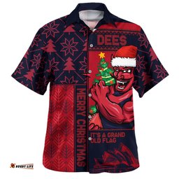 Amazing Aussie Melbourne Merry Christmas Knit Style Festive Spirit Hawaiian Shirt