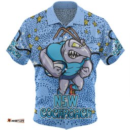 Amazing Aussie New South Wales Cockroaches Custom Team With Dot And Star Patterns For Tough Fan Hawaiian Shirt