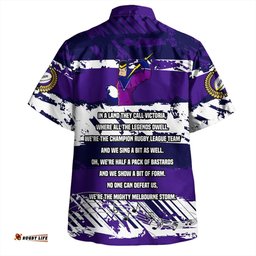 Amazing Aussie Melbourne Storm Theme Song Inspired Hawaiian Shirt
