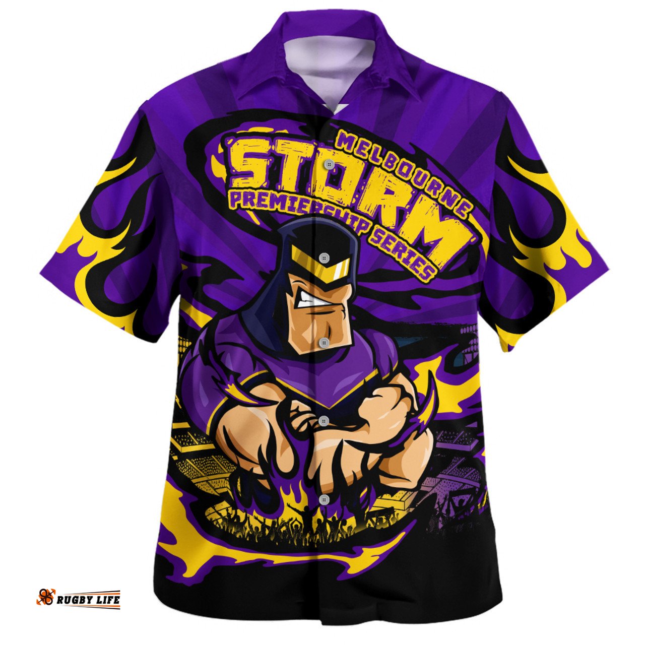 Amazing Aussie Melbourne Storm Premiership Series Sports Gear Hawaiian Shirt