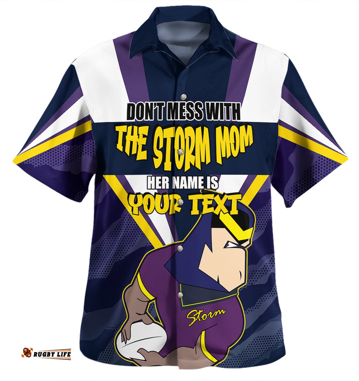 Amazing Aussie Melbourne Storm Mother's Day Screaming Mom and Crazy Fan Hawaiian Shirt
