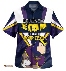 Amazing Aussie Melbourne Storm Mother's Day Screaming Mom and Crazy Fan Hawaiian Shirt