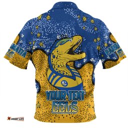 Amazing Aussie Parramatta Eels Custom Team With Dot And Star Patterns For Tough Fan Hawaiian Shirt