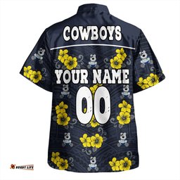 Amazing Aussie North Queensland Cowboys Custom North Queensland Cowboys With Maori Patterns Hawaiian Shirt
