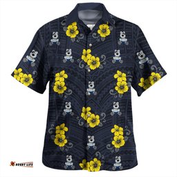 Amazing Aussie North Queensland Cowboys Custom North Queensland Cowboys With Maori Patterns Hawaiian Shirt
