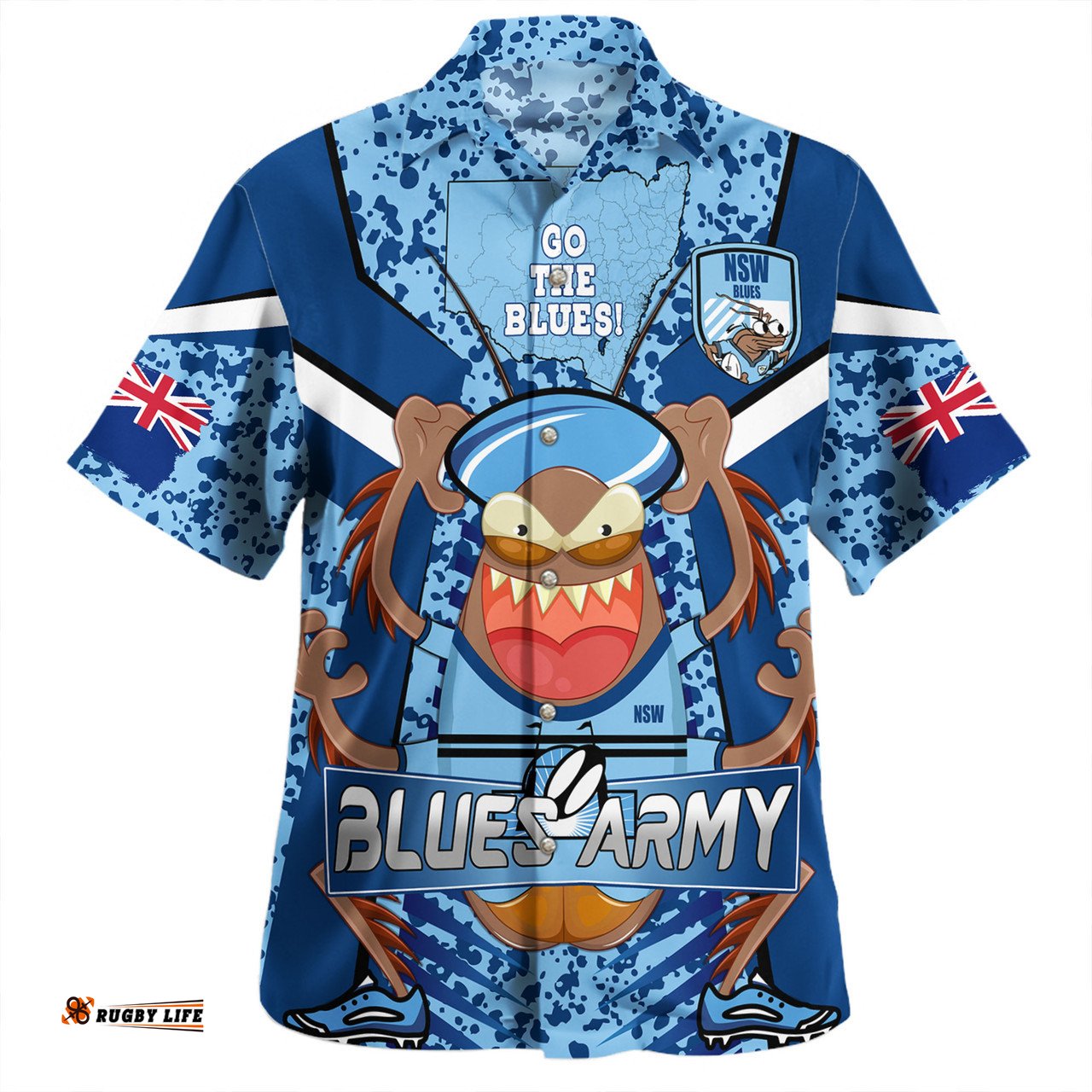 Amazing Aussie Cockroach Sport Custom Go Mighty Inspired Hawaiian Shirt