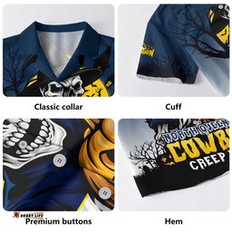 Amazing Aussie North Queensland Cowboys Dark Moon Rugby Halloween Battle Edition Hawaiian Shirt