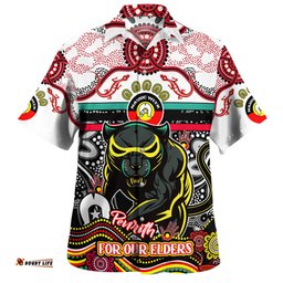 Amazing Aussie Penrith Panthers Naidoc Week Custom For Our Elders Home Jersey Shirt Hawaiian Shirt