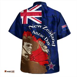 Amazing Aussie New Zealand Warriors Anzac Day Custom FLag Anzac Day Maori Patterns Hawaiian Shirt