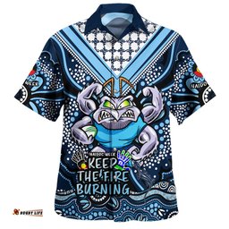 Amazing Aussie New South Wales Blues Aboriginal Inspired Naidoc Week Custom For Die Hard Fan Supporters Hawaiian Shirt