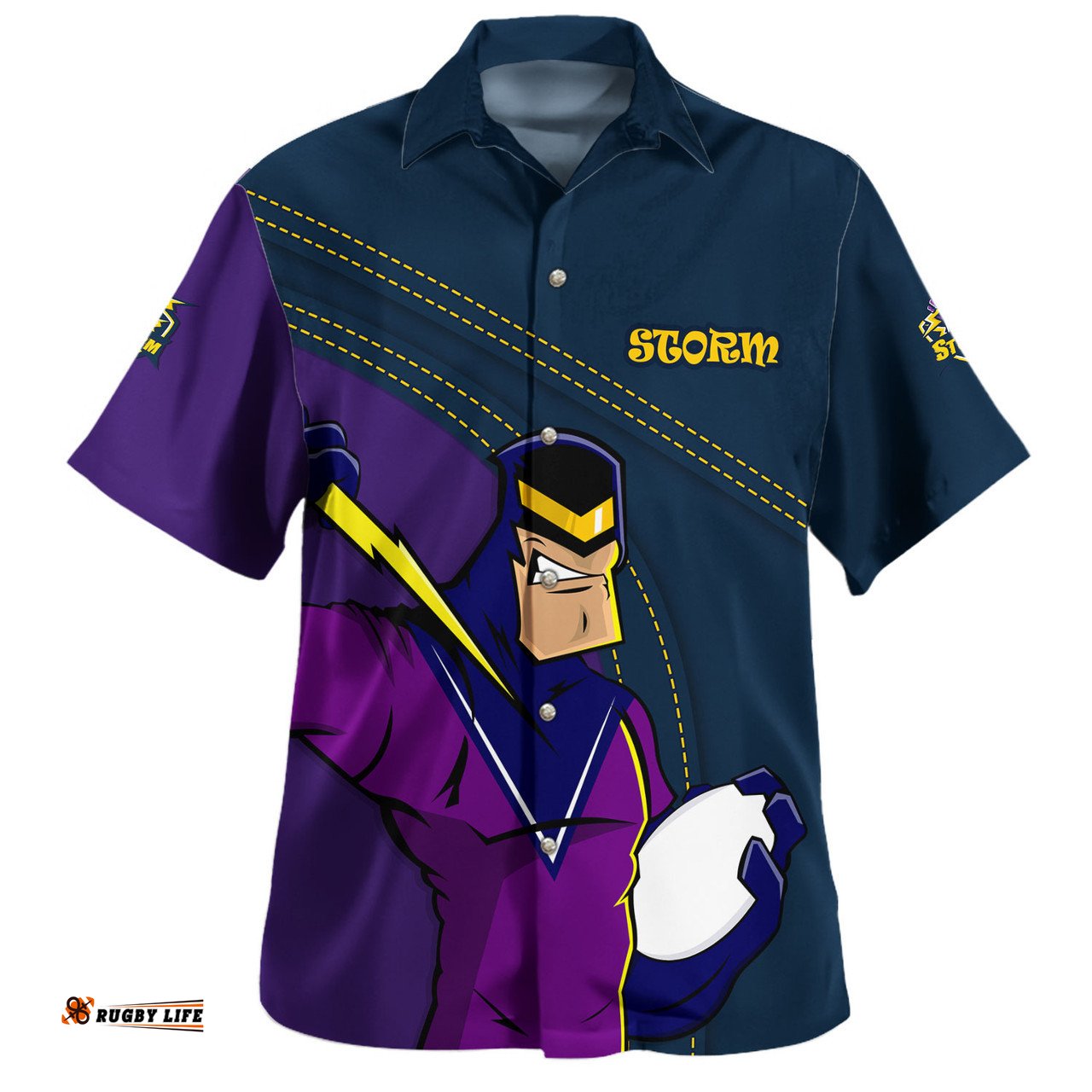 Amazing Aussie Melbourne Storm Custom Team Of Us Die Hard Fan Supporters Hawaiian Shirt