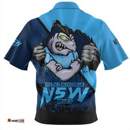 Amazing Aussie New South Wales Blues Origin Battleground Blues Unleashed Hawaiian Shirt