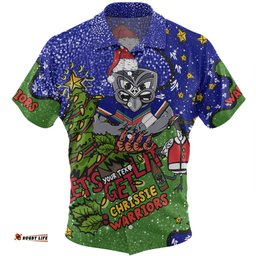 Amazing Aussie New Zealand Warriors Christmas Custom Let's Get Lit Chrisse Pressie Hawaiian Shirt