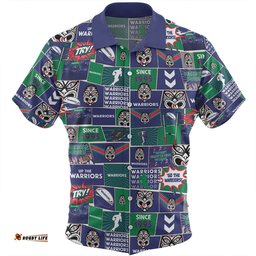 Amazing Aussie New Zealand Warriors Sport Team Of Us Die Hard Fan Supporters Comic Style Hawaiian Shirt