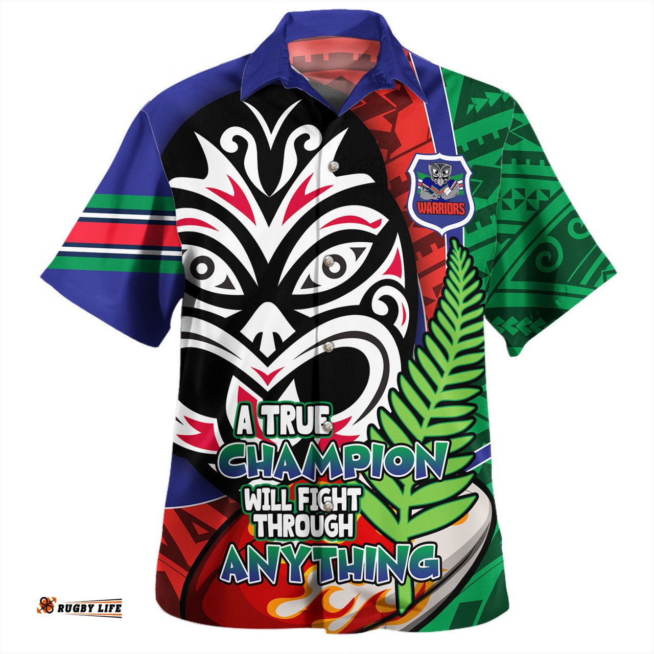Amazing Aussie New Zealand Warriors Grand Final A True Champion Will Fight Through Anything With Polynesian Patterns Hawaiian Shirt