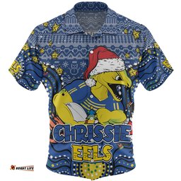 Amazing Aussie Parramatta Eels Christmas Custom Christmas Knit Patterns Vintage Jersey Ugly Hawaiian Shirt