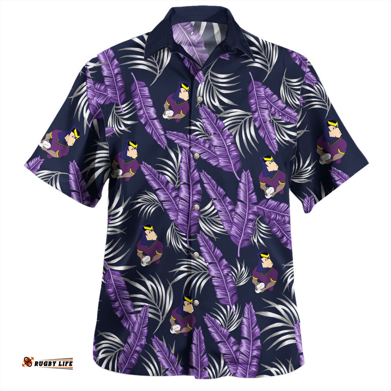 Amazing Aussie Melbourne Storm Custom Tropical Patterns Melbourne Storm Hawaiian Shirt