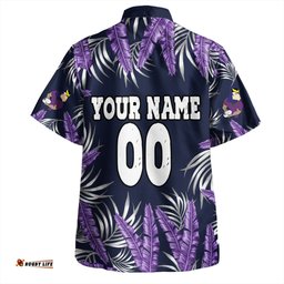 Amazing Aussie Melbourne Storm Custom Tropical Patterns Melbourne Storm Hawaiian Shirt