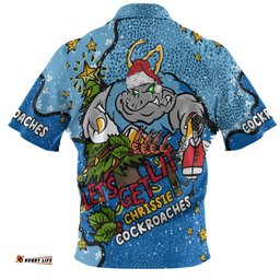 Amazing Aussie New South Wales Cockroaches Christmas Custom Let's Get Lit Chrisse Pressie Hawaiian Shirt