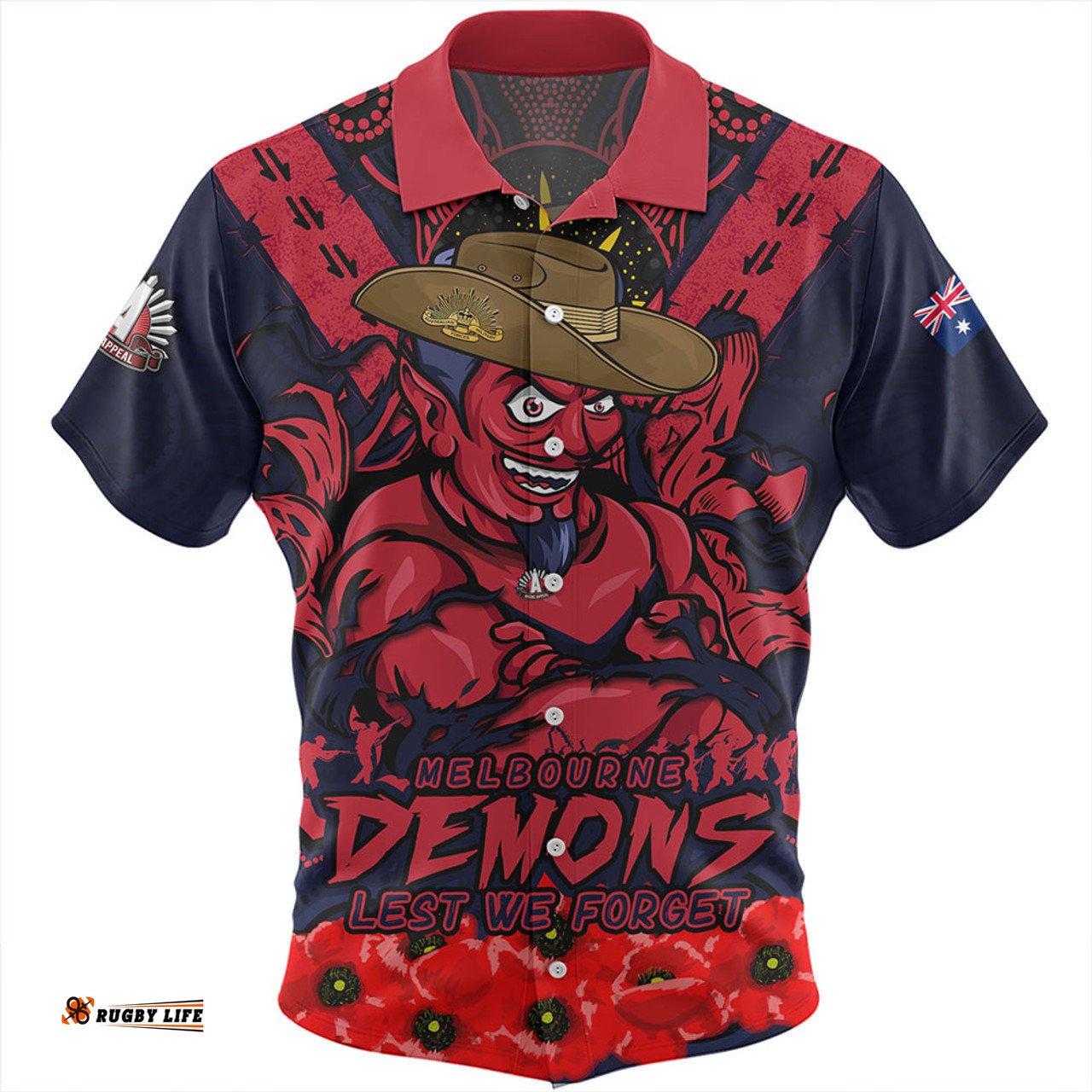 Amazing Aussie Melbourne Ripped Legacy Of The Game The ANZAC Spirit Lives On Hawaiian Shirt
