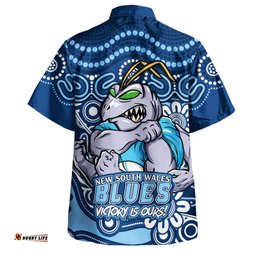 Amazing Aussie New South Wales Blues Aboriginal Inspired Tough Fan Rugby For Life Hawaiian Shirt