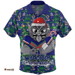 Amazing Aussie New Zealand Warriors Merry Ugly Christmas Comic Style Hawaiian Shirt