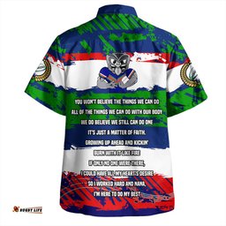 Amazing Aussie New Zealand Warriors Sport Theme Song Inspired Hawaiian Shirt