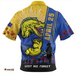 Amazing Aussie Parramatta Eels Anzac Day Lest We Forget Strong Fighting Spirit Hawaiian Shirt