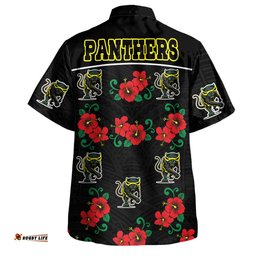 Amazing Aussie Penrith Panthers Custom Penrith Panthers With Maori Patterns Hawaiian Shirt