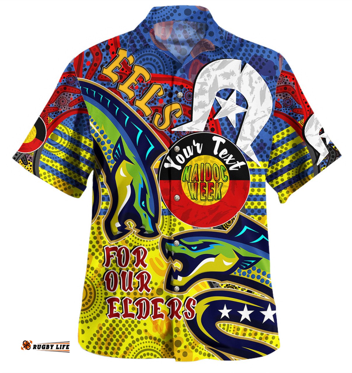 Amazing Aussie Parramatta Eels Naidoc Week Custom Parramatta Eels Naidoc Week For Our Elders With Dot Art Hawaiian Shirt