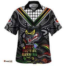Amazing Aussie Penrith Panthers Aboriginal Inspired Naidoc Week Custom For Die Hard Fan Supporters Hawaiian Shirt