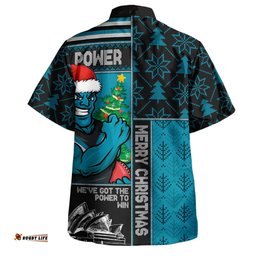 Amazing Aussie Port Adelaide Merry Christmas Knit Style Festive Spirit Hawaiian Shirt