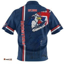 Amazing Aussie Sydney Roosters Happy Australia Day Flag Scratch Style Hawaiian Shirt