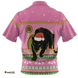 Amazing Aussie Penrith Panthers Christmas Custom Ugly Xmas And Aboriginal Patterns For Die Hard Fan Hawaiian Shirt
