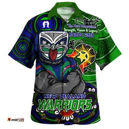 Amazing Aussie New Zealand Warriors Spirit Of NAIDOC Series Hawaiian Shirt