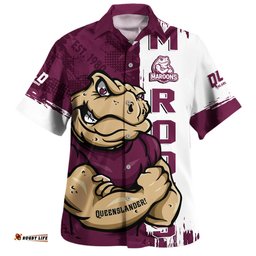 Amazing Aussie Queensland Maroons Queenslander Spirit Maroons Legacy Hawaiian Shirt