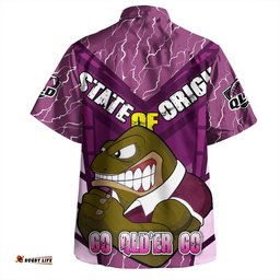 Amazing Aussie Cane Toads Sport Custom Mighty Maroons Hawaiian Shirt