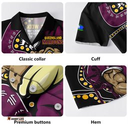 Amazing Aussie Queensland Maroons NAIDOC Indigenous Warrior Spirit Hawaiian Shirt