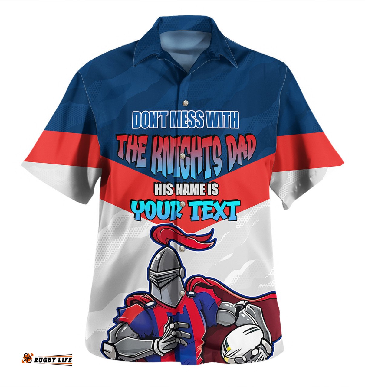 Amazing Aussie Newcastle Knights Father's Day Screaming Dad and Crazy Fan Hawaiian Shirt