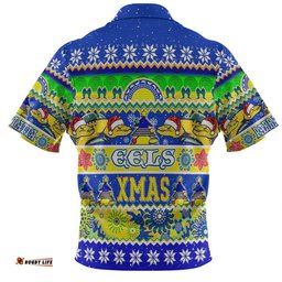 Amazing Aussie Parramatta Eels Christmas Aboriginal Custom Indigenous Knitted Ugly Xmas Style Hawaiian Shirt