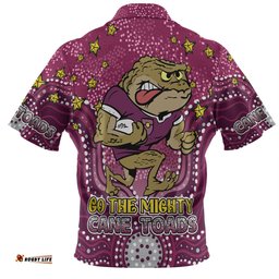 Amazing Aussie Queensland Cane Toads Custom Custom With Aboriginal Inspired Style Of Dot Painting Patterns  Hawaiian Shirt