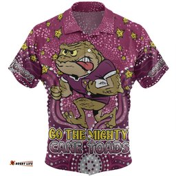 Amazing Aussie Queensland Cane Toads Custom Custom With Aboriginal Inspired Style Of Dot Painting Patterns  Hawaiian Shirt