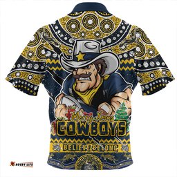 Amazing Aussie North Queensland Cowboys Aboriginal Xmas Special Ugly Christmas Style Hawaiian Shirt
