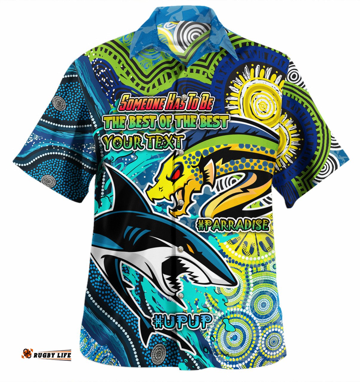 Amazing Aussie Parramatta Eels Vs Sharkies Custom The Best of The Best Hoodie Hawaiian Shirt