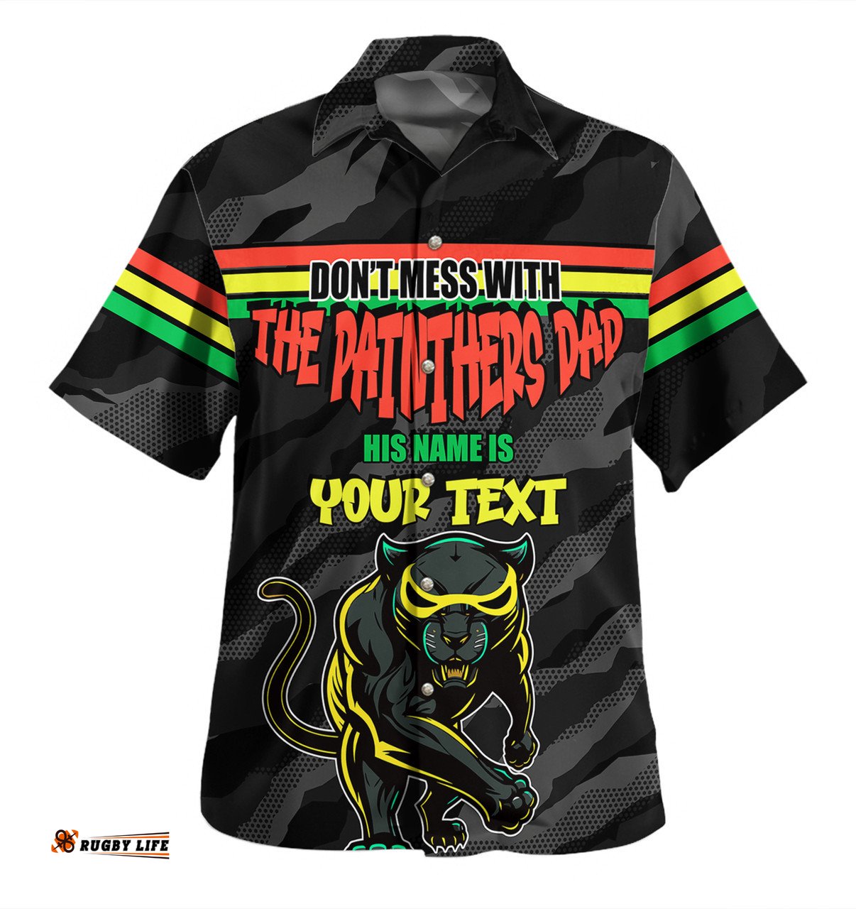 Amazing Aussie Penrith Panthers Father's Day Screaming Dad and Crazy Fan Hawaiian Shirt